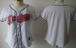 Cleveland Indians Blank White With Red Womens Jersey Mlb- Women's
