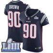 #90 Elite Malcom Brown Navy Blue Nike Nfl Home Men's Jersey New England Patriots Vapor Untouchable Super Bowl Liii Bound Nfl