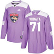 Adidas Panthers #71 Radim Vrbata Purple Fights Cancer Stitched Nhl Jersey Nhl