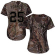 New York Yankees #25 Gleyber Torres Camo Realtree Collection Cool Base Women's Stitched Baseball Jersey Mlb- Women's