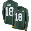 Nike Packers 18 Randall Cobb Green Team Color Men's Stitched Nfl Limited Therma Long Sleeve Jersey Nfl