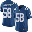 Colts #58 Bobby Okereke Royal Blue Men's Stitched Football Limited Rush Jersey Nfl