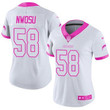 Nike Chargers #58 Uchenna Nwosu White Pink Women's Stitched Nfl Limited Rush Fashion Jersey Nfl- Women's