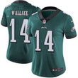Nike Eagles #14 Mike Wallace Midnight Green Team Color Women's Stitched Nfl Vapor Untouchable Limited Jersey Nfl- Women's