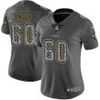 Women's Nike New Orleans Saints #60 Max Unger Gray Static Stitched Nfl Vapor Untouchable Limited Jersey Nfl- Women's