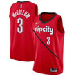 Blazers #3 C.J. Mccollum Red Basketball Swingman Earned Edition Jersey Nba