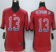 Women's New York Giants #13 Odell Beckham Jr Red Drift Fashion Nfl Nike Jersey Nfl- Women's