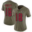 Nike Falcons #18 Calvin Ridley Olive Women's Stitched Nfl Limited 2017 Salute To Service Jersey Nfl- Women's