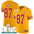 Nike Chiefs #87 Travis Kelce Gold Super Bowl Liv 2020 Youth Stitched Nfl Limited Inverted Legend Jersey Nfl