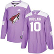 Adidas Coyotes #10 Anthony Duclair Purple Fights Cancer Stitched Nhl Jersey Nhl