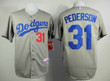 Men's Los Angeles Dodgers #31 Joc Pederson 2014 Gray Jersey Mlb