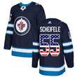 Adidas Jets #55 Mark Scheifele Navy Blue Home Authentic Usa Flag Stitched Nhl Jersey Nhl