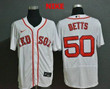 Men's Boston Red Sox #50 Mookie Betts White Stitched Mlb Flex Base Nike Jersey Mlb
