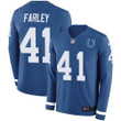 Nike Colts #41 Matthias Farley Royal Blue Team Color Men's Stitched Nfl Limited Therma Long Sleeve Jersey Nfl