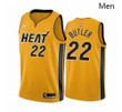 Men Miami Heat 22 Jimmy Butler Yellow Nba Swingman 2020 21 Earned Edition Jersey Nba
