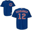 Men's Chicago Cubs #12 Kyle Schwarber Home Alternate Blue Mlb Cool Base Jersey Mlb