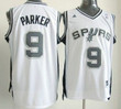 San Antonio Spurs #9 Tony Parker Revolution 30 Swingman White Jersey Nba