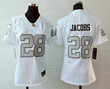 Women's Las Vegas Raiders #28 Josh Jacobs White 2016 Color Rush Stitched Nfl Nike Limited Jersey Nfl- Women's