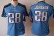 Nike Tennessee Titans #28 Chris Johnson Light Blue Limited Womens Jersey Nfl- Women's