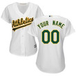 Personalize Jersey Women's Oakland Athletics Majestic White Home Cool Base Custom Jersey Mlb