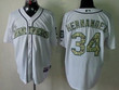 Seattle Mariners #34 Felix Hernandez White With Camo Jersey Mlb