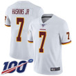 Redskins #7 Dwayne Haskins Jr White Men's Stitched Football 100Th Season Vapor Limited Jersey Nfl