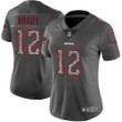 Women's Nike New England Patriots #12 Tom Brady Gray Static Nfl Vapor Untouchable Game Jersey Nfl- Women's