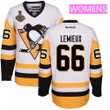 Women's Pittsburgh Penguins #66 Mario Lemieux White Third 2017 Stanley Cup Finals Patch Stitched Nhl Reebok Hockey Jersey Nhl