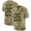 Raiders #25 Josh Jacobs Camo Men's Stitched Football Limited 2018 Salute To Service Jersey Nfl