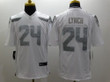 Nike Seattle Seahawks #24 Marshawn Lynch Platinum White Limited Jersey Nfl