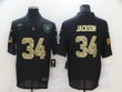 Men's Las Vegas Raiders #34 Bo Jackson Black Camo 2020 Salute To Service Stitched Nfl Nike Limited Jersey Nfl