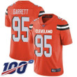 Nike Browns #95 Myles Garrett Orange Alternate Men's Stitched Nfl 100Th Season Vapor Limited Jersey Nfl