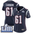 #61 Limited Marcus Cannon Navy Blue Nike Nfl Home Women's Jersey New England Patriots Vapor Untouchable Super Bowl Liii Bound Nfl