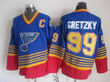 St. Louis Blues #99 Wayne Gretzky 1995 Blue Throwback Ccm Jersey Nhl