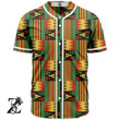 Kente Pattern Adwinasa Baseball Jersey | Colorful | Adult Unisex | S - 5Xl Full Size - Baseball Jersey Lf