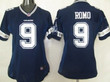 Nike Dallas Cowboys #9 Tony Romo Blue Game Womens Jersey Nfl- Women's