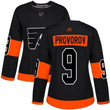 Philadelphia Flyers#9 Ivan Provorov Black Adidas Nhl Alternate Women's Jersey Nhl- Women's