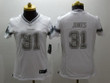 Women's Dallas Cowboys #31 Byron Jones White Platinum Nfl Nike Limited Jersey Nfl- Women's