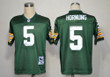 Green Bay Packers #5 Paul Hornung Green Short-Sleeved Throwback Jersey Nfl