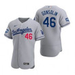 Los Angeles Dodgers #46 Tony Gonsolin Gray 2020 World Series Champions Road Jersey Mlb