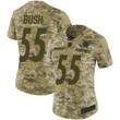 Steelers #55 Devin Bush Camo Women's Stitched Football Limited 2018 Salute To Service Jersey Nfl- Women's