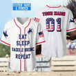 Custom Name And Number American Team Roping Baseball Jersey Baseball Jersey Lf