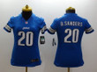Nike Detroit Lions #20 Barry Sanders Light Blue Limited Womens Jersey Nfl- Women's