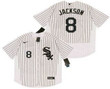 Men's Chicago White Sox #8 Bo Jackson White Pinstripe Stitched Mlb Flex Base Nike Jersey Mlb