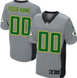 Personalize Jerseymen's Nike Green Bay Packers Customized Gray Shadow Elite Jersey Nfl