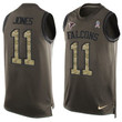 Men's Atlanta Falcons #11 Julio Jones Green Salute To Service Hot Pressing Player Name & Number Nike Nfl Tank Top Jersey Nfl