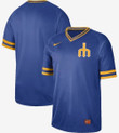 Mariners Blank Royal Cooperstown Collection Stitched Baseball Jersey Mlb