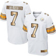 Nike Steelers #7 Ben Roethlisberger White Men's Stitched Nfl Elite Gold Jersey Nfl