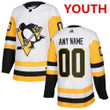 Personalize Jersey Youth Adidas Pittsburgh Penguins Nhl Authentic White Customized Jersey Nhl
