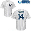 Men's New York Yankees #14 Starlin Castro White Home Stitched Mlb Majestic Cool Base Jersey Mlb